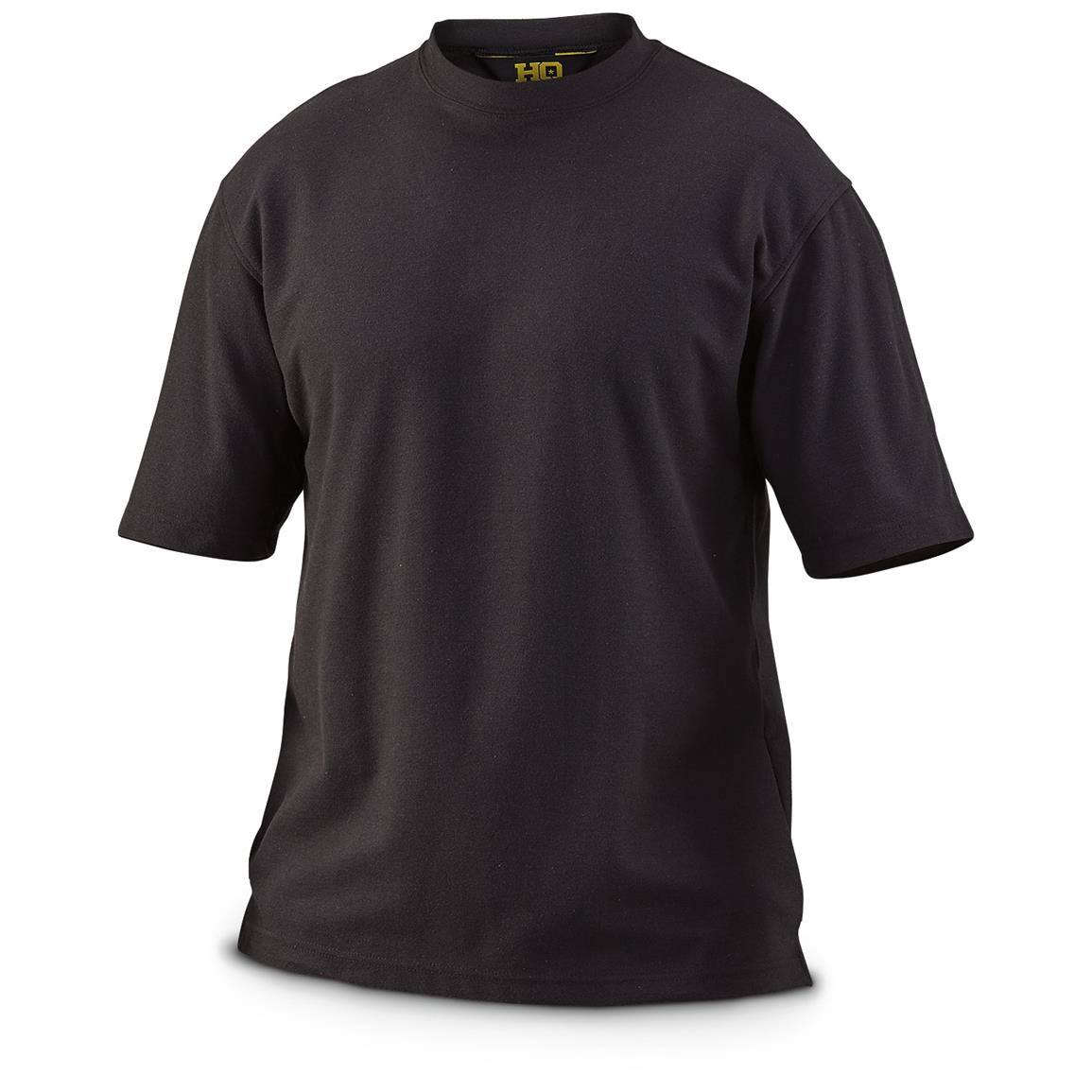 HQ ISSUE Men's Tactical Pique T Shirt, Black