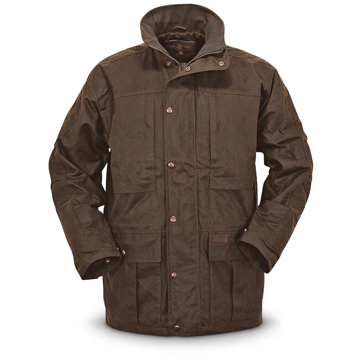 Outback Trading Deer Hunter Waterproof Oilskin Jacket - 648211, Jackets, Coats & Rain Gear at 