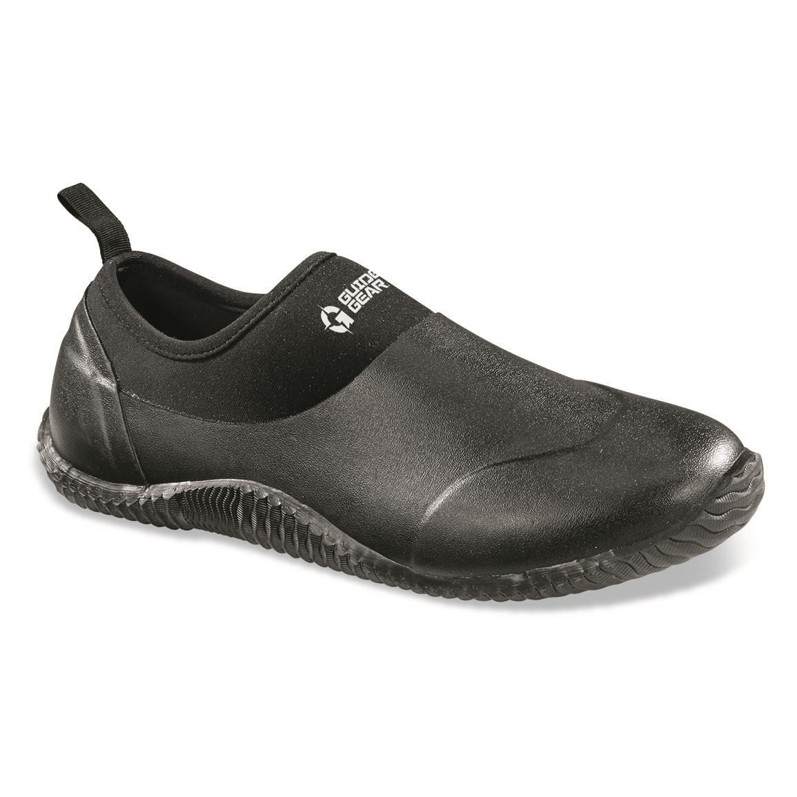 Guide Gear Men's Low Bogger Waterproof Rubber Shoes, Black