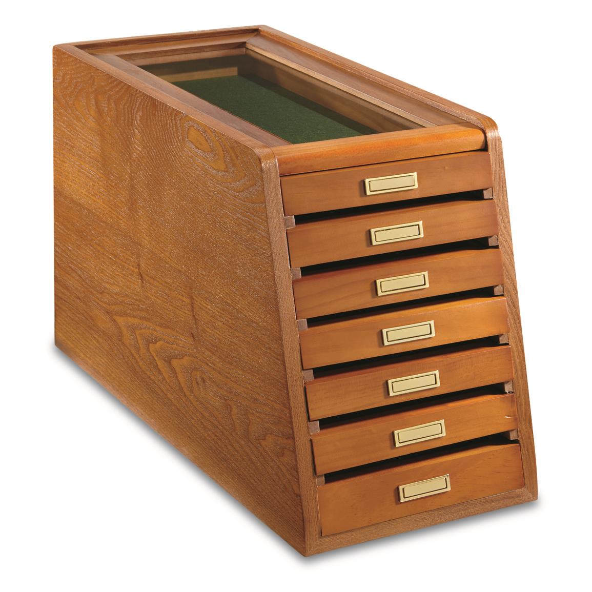 CASTLECREEK Collector's Cabinet Display Case, Oak