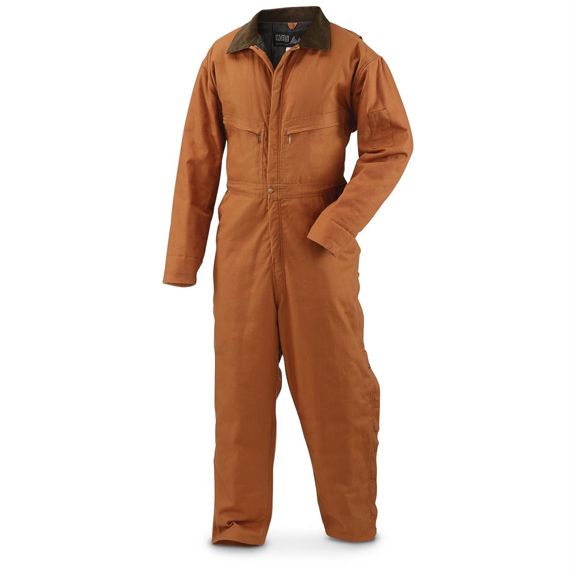 WFS Men's Canvas Insulated Coveralls - 649041, Insulated Pants ...