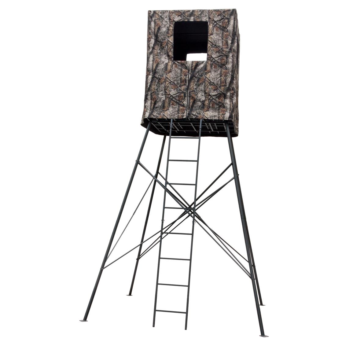 Big Dog 12' Quad Pod 2person Deer Stand with Enclosure, BDT512 649091, Tower & Tripod Stands