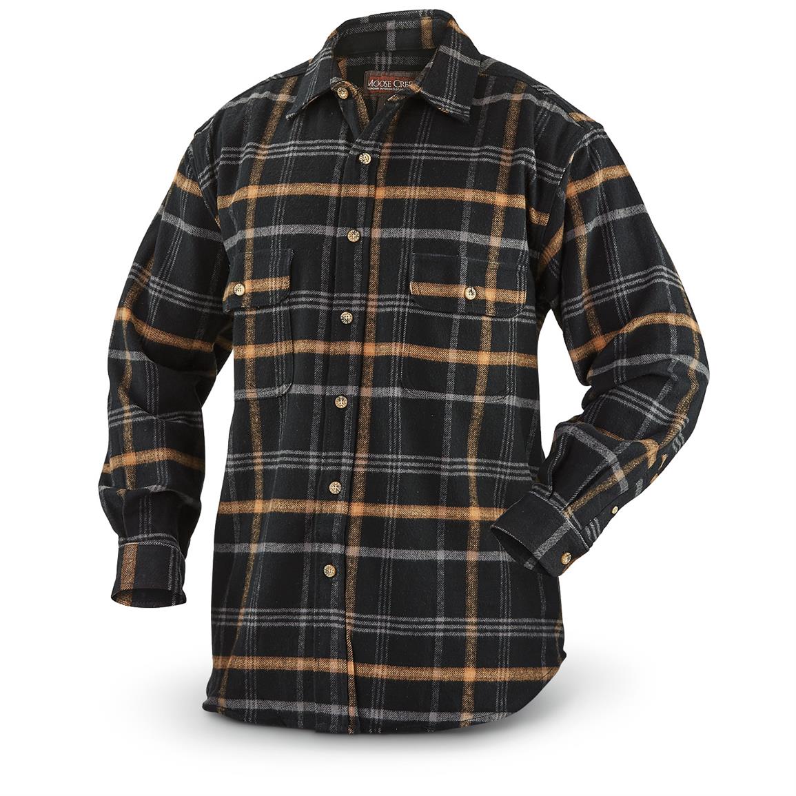 Moose Creek Brawny Men's Long Sleeve Plaid Shirt, Flannel - 651190 ...