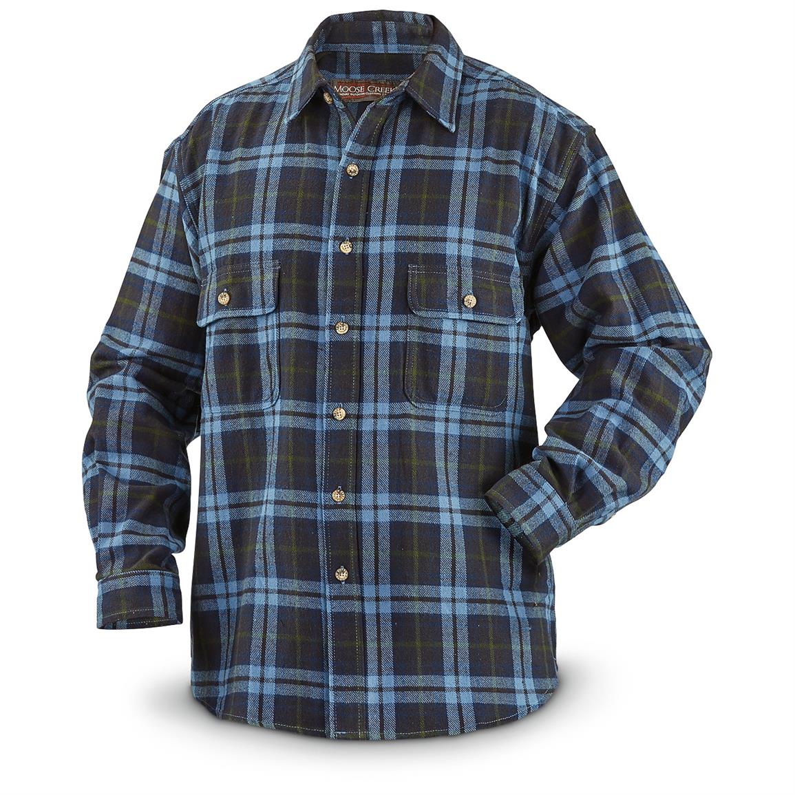 Moose Creek Brawny Men's Long Sleeve Plaid Shirt, Flannel - 651190 ...