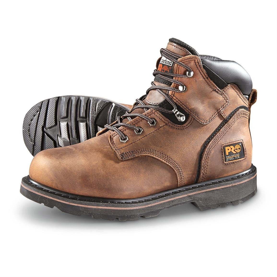 timberland pro pit boss steel toe work boot