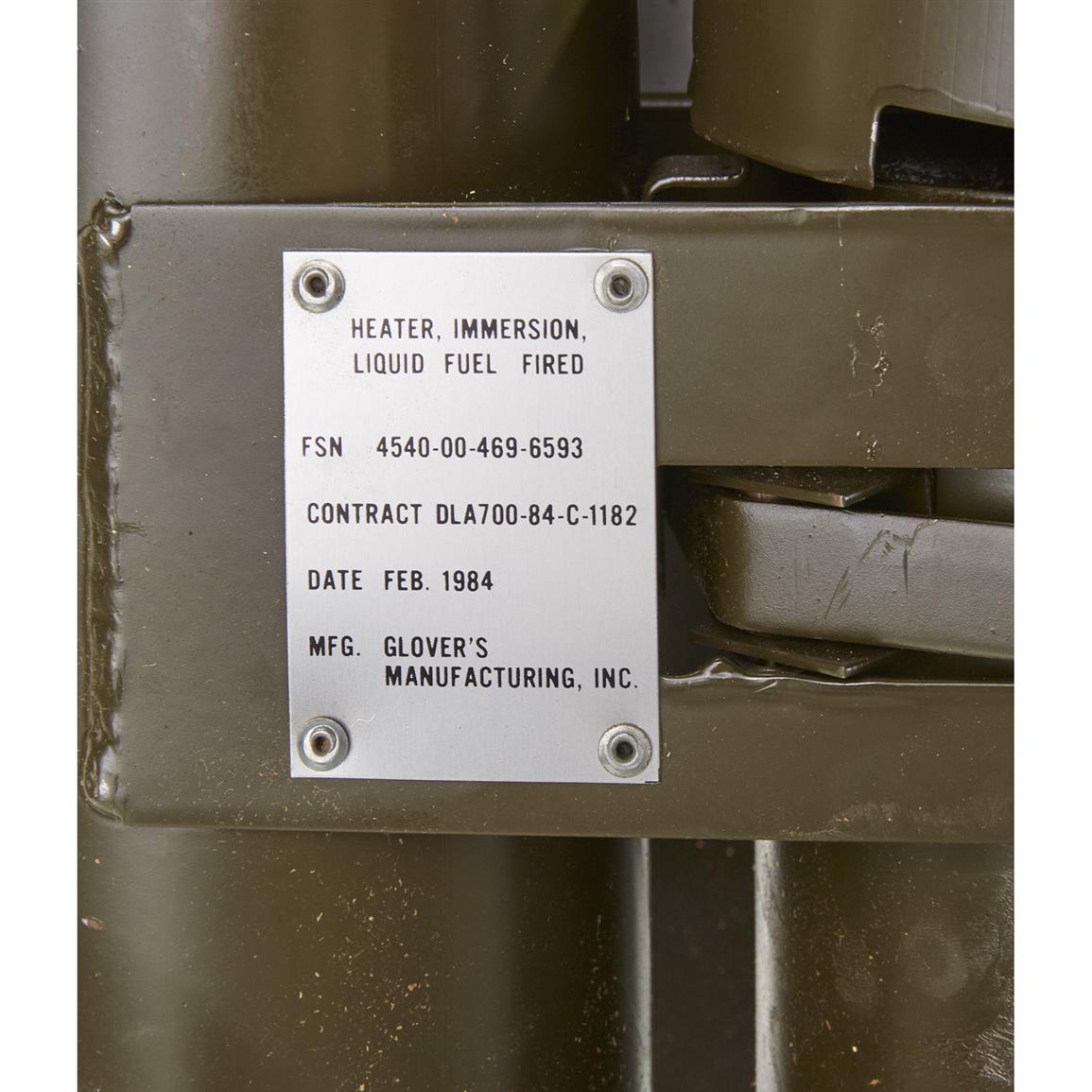 U.S. Military Surplus Immersion Barrel Heater, New 651355, Mess Kits