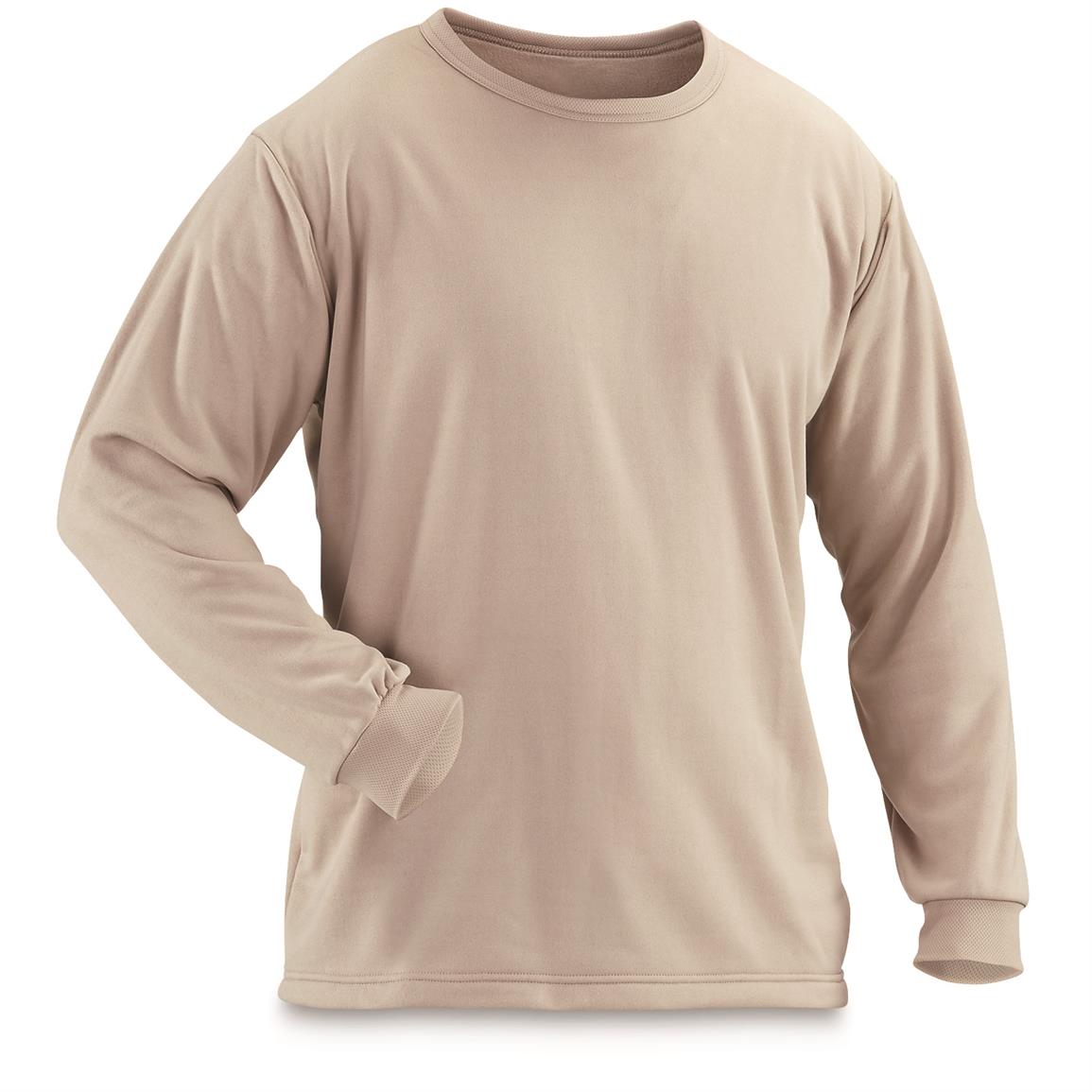U.S. Military Surplus Heavyweight Fleece Base Layer Shirt, New - 651661 ...
