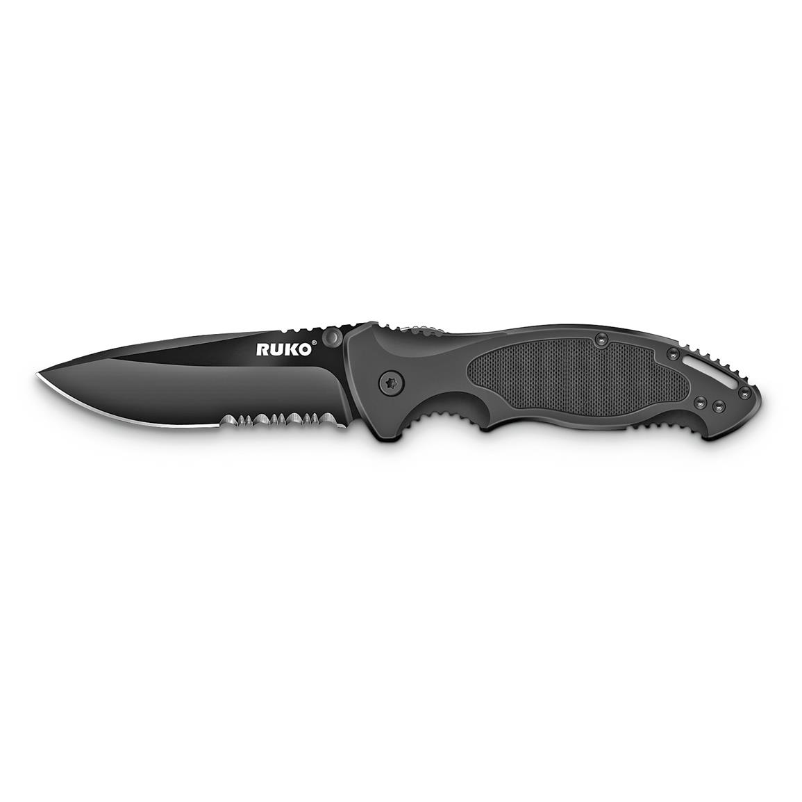 RUKO Tiger Shark Spring-Assist Folding Knife, 3 3/8" Blade - 652538