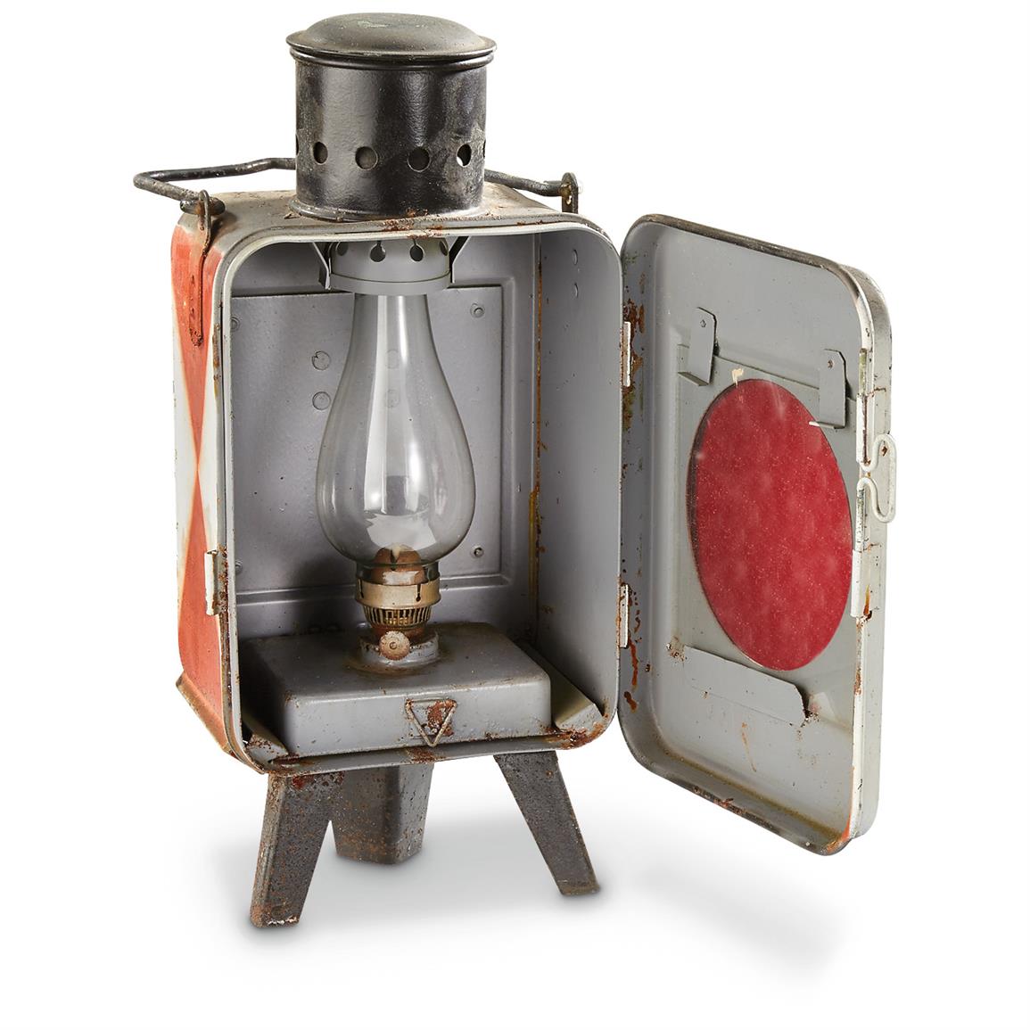 Czech Military Surplus WWII Era Railroad Lantern, Used 652574, Field