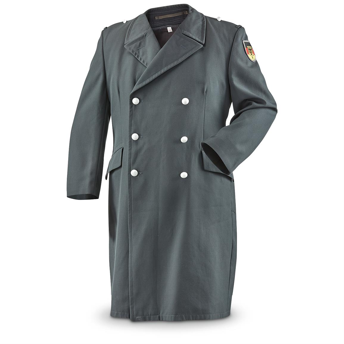 German Military Surplus Trench Coat, Used - 652675, Military ...