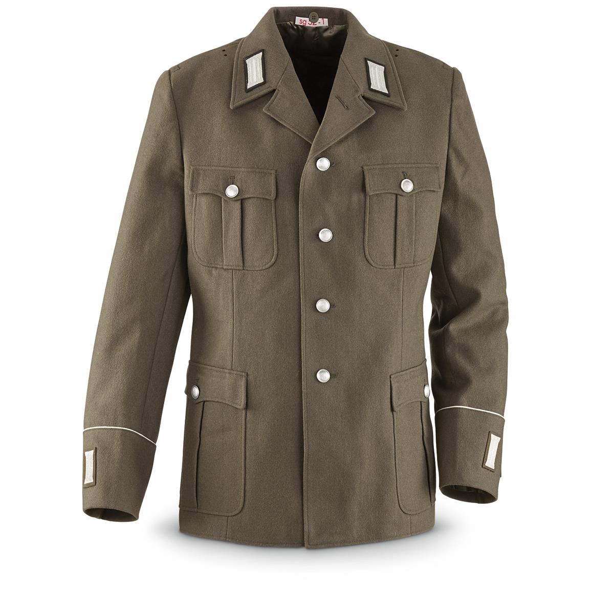 Men's East German Military Surplus Wool Dress Jacket, Used - 652694 ...