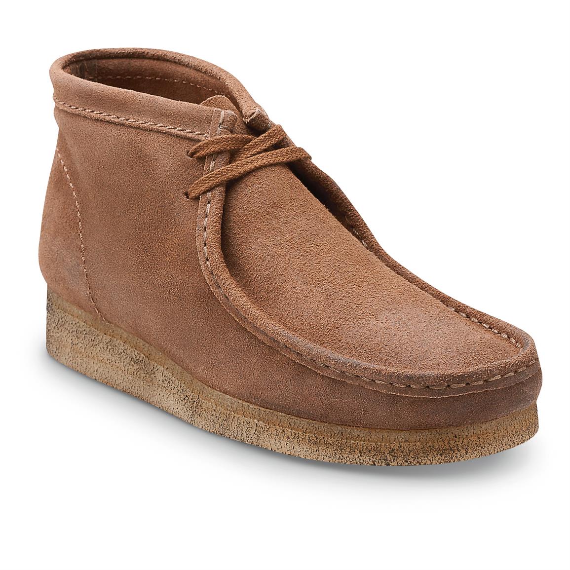 Clarks Classic Wallabee Boots, Distressed Taupe - 653076, Casual Shoes ...