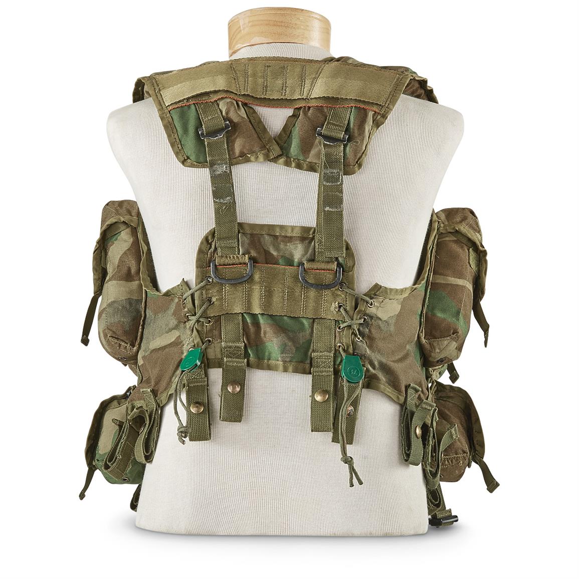 Used U.S. Military Surplus Camo Load Bearing Tactical Vest - 653301 ...