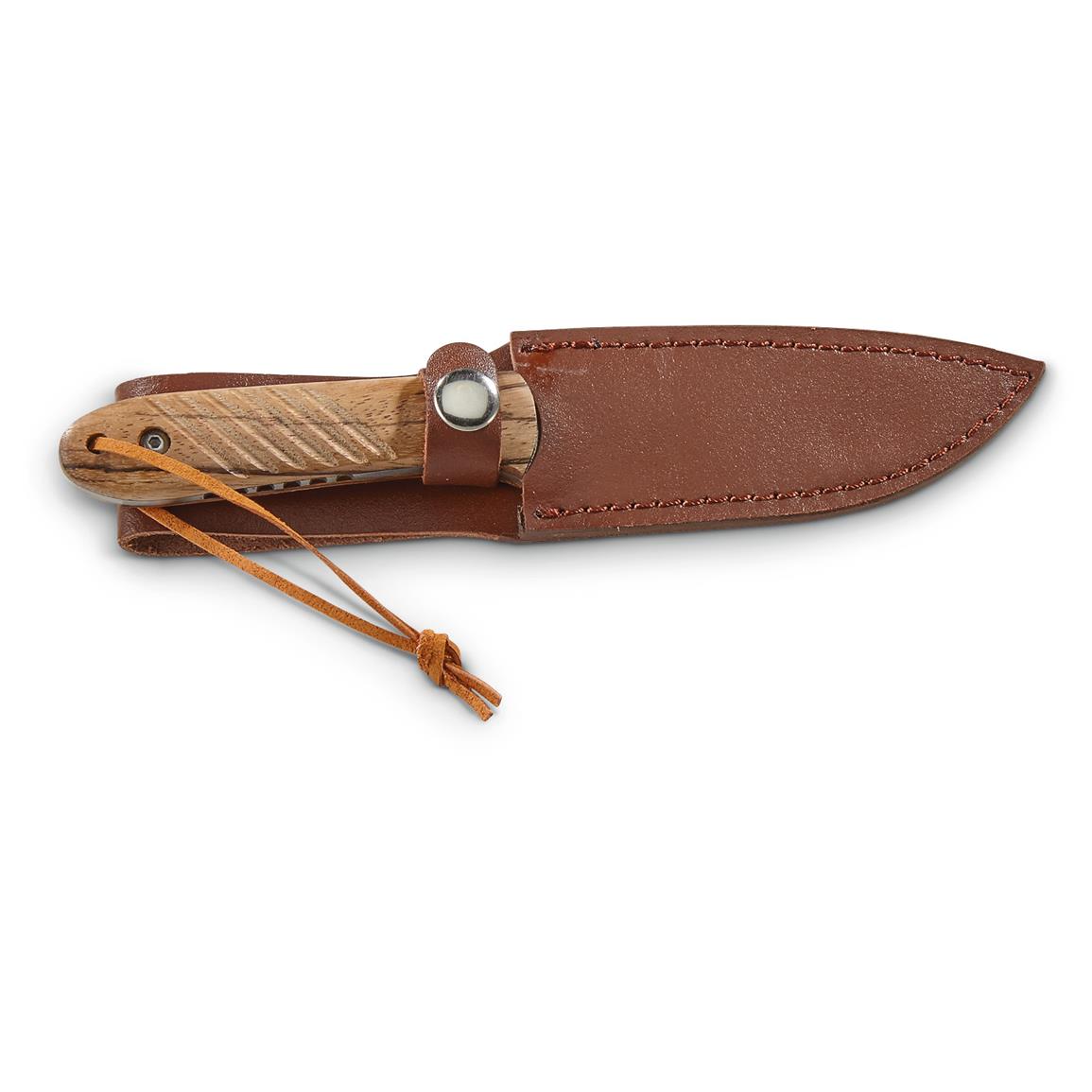 Mossberg 8 1 2 Fixed Blade Hunting Knife Wood Handle 