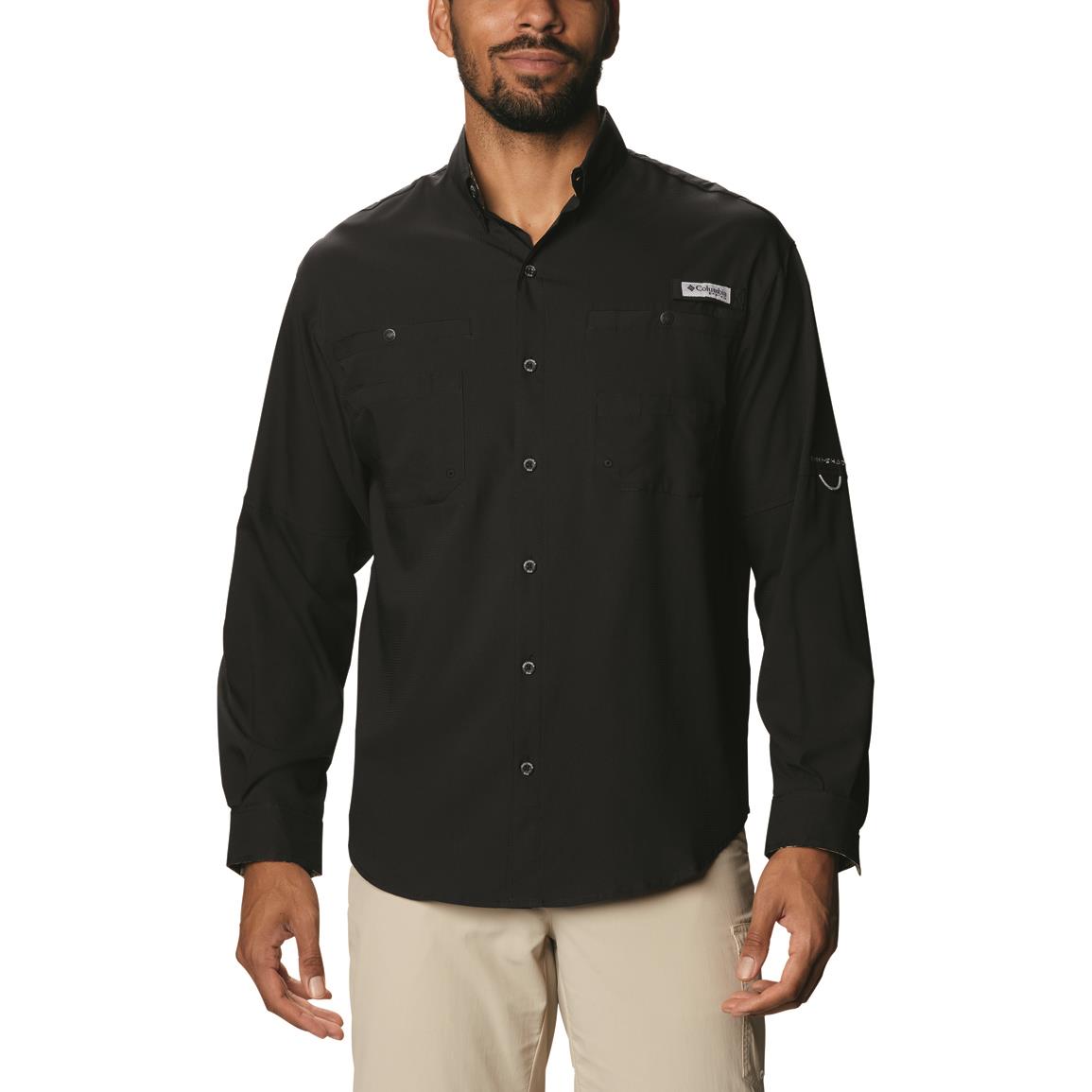 Columbia Men's Tamiami II Long-sleeve Shirt, Black/Realtree EDGE™