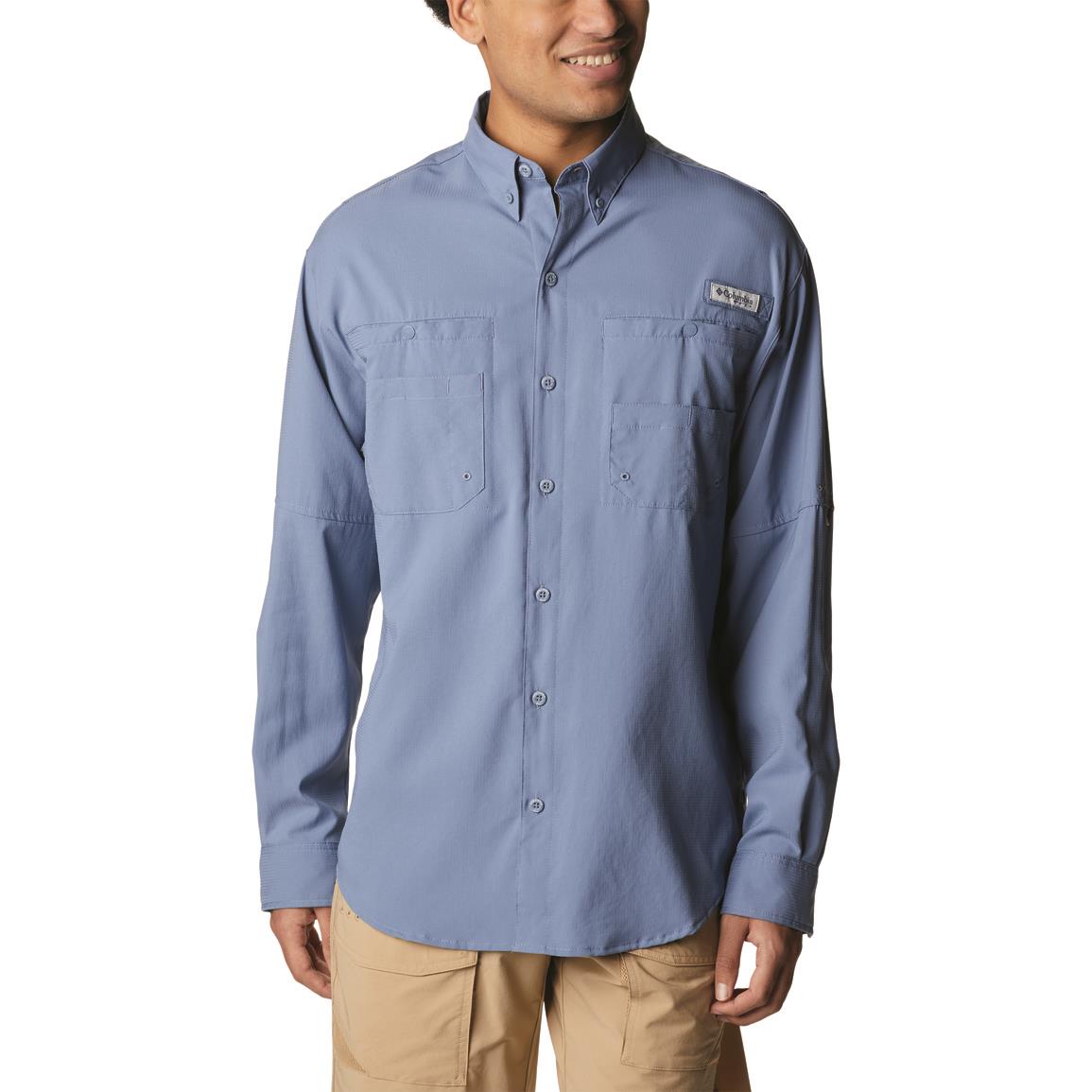 Columbia Men's Tamiami II Long-Sleeve Shirt, Bluestone