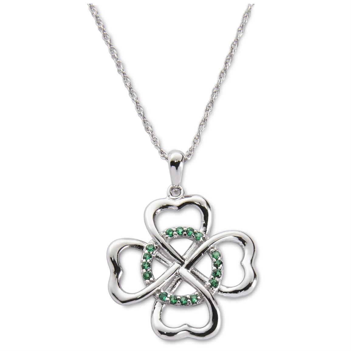 4-leaf Clover Emerald Pendant - 654012, Jewelry at ...