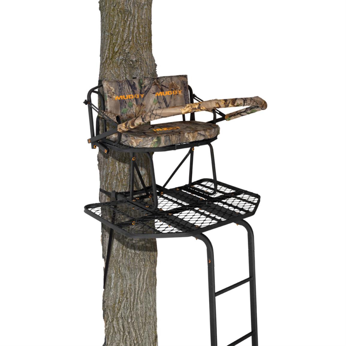 Muddy The Prestige Ladder Tree Stand, 2 Man, 16' 654192, Ladder Tree Stands at Sportsman's Guide