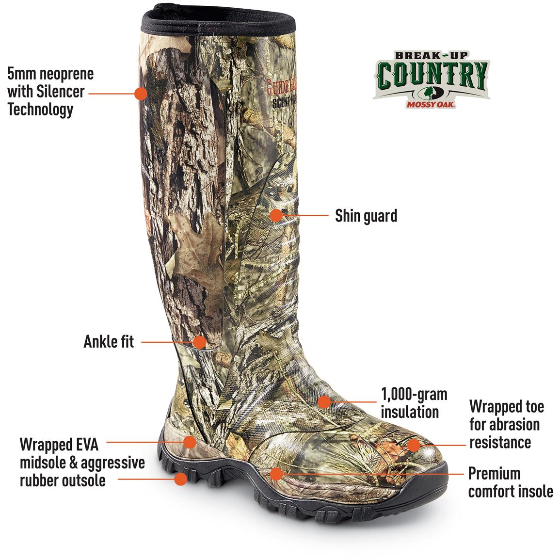 1000 gram insulated composite toe boots