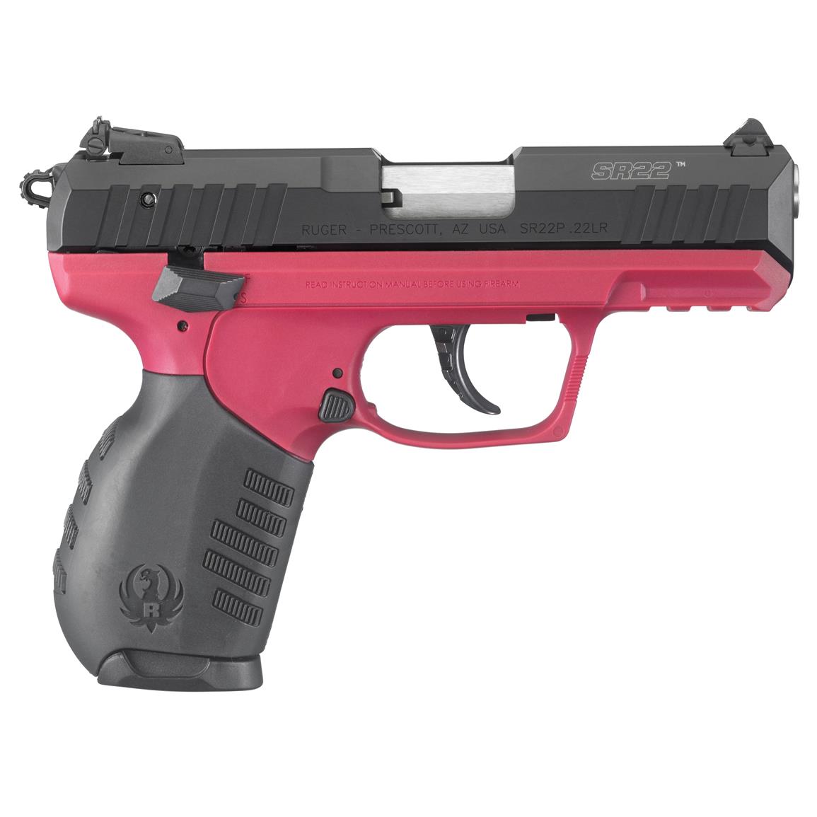 Ruger Sr22 Semi Automatic 22lr Rimfire 3608 Raspberry 10 Round 3219