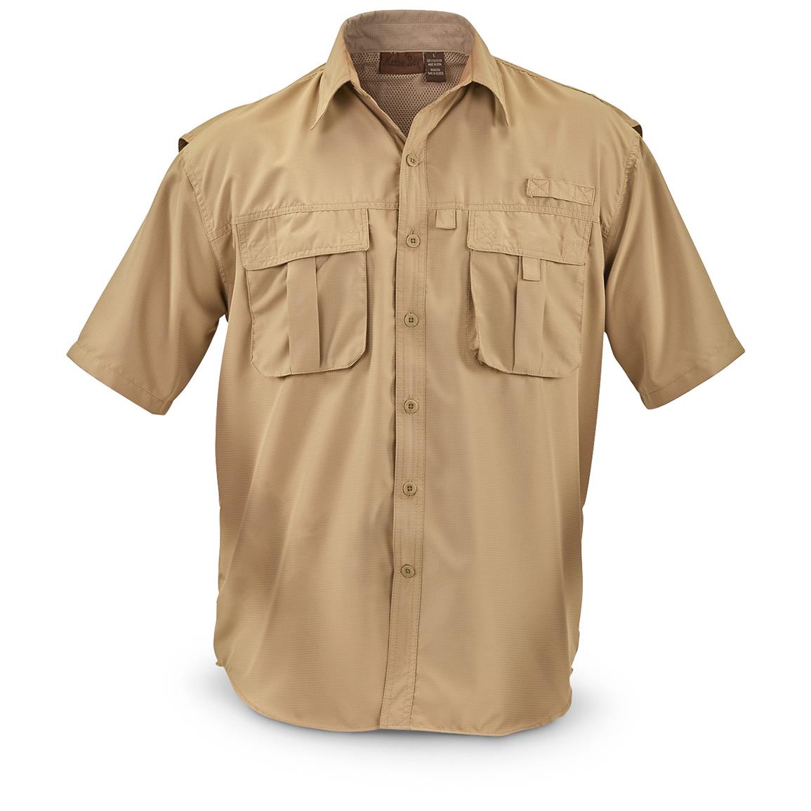 Marino Bay Men's Short-sleeve Fishing Shirt, UPF - 655382, Shirts at ...