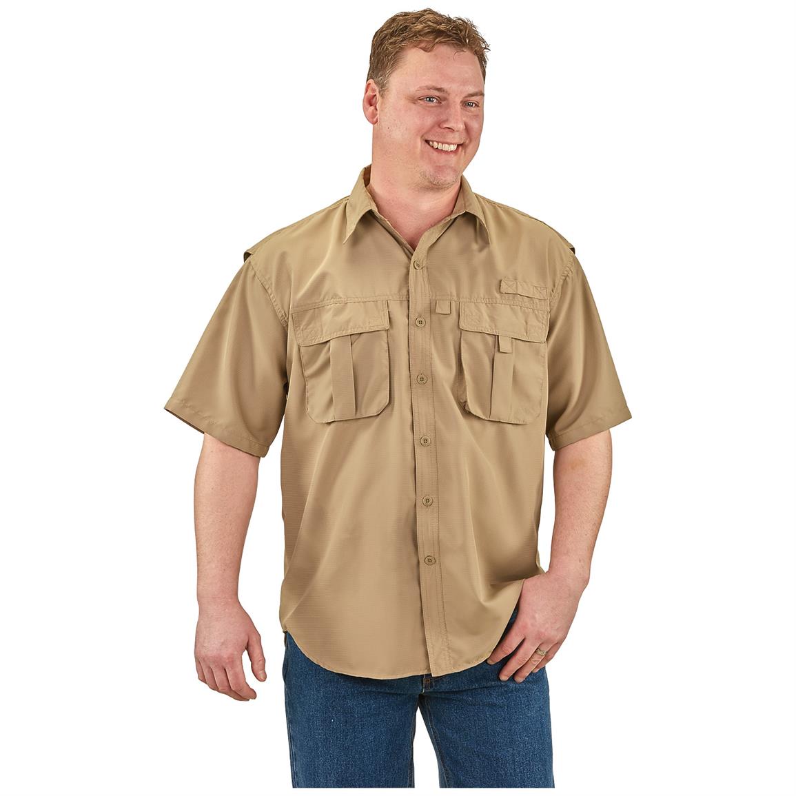 Marino Bay Men's Short-sleeve Fishing Shirt, UPF - 655382, Shirts ...