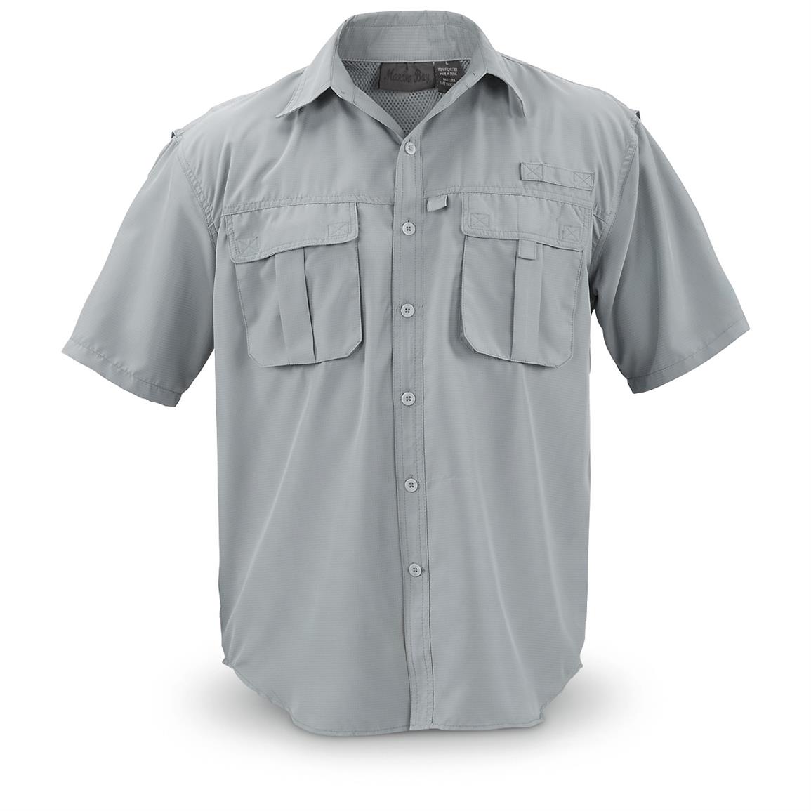 Marino Bay Men's Short-sleeve Fishing Shirt, UPF - 655382, Shirts ...