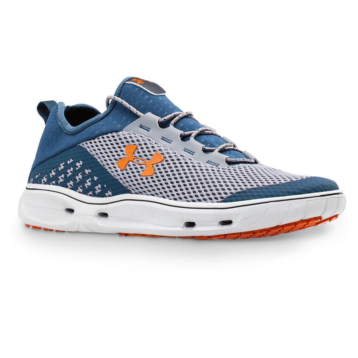blue and orange under armour shoes