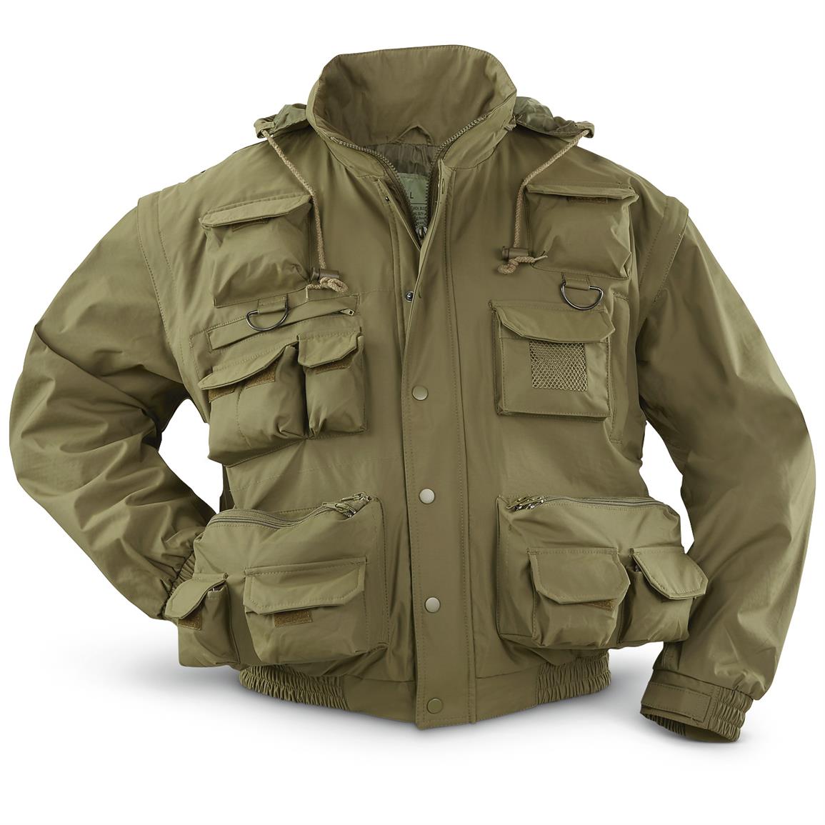 Tactical Duty Waterproof, Windproof Jacket with Zip-off Sleeves ...