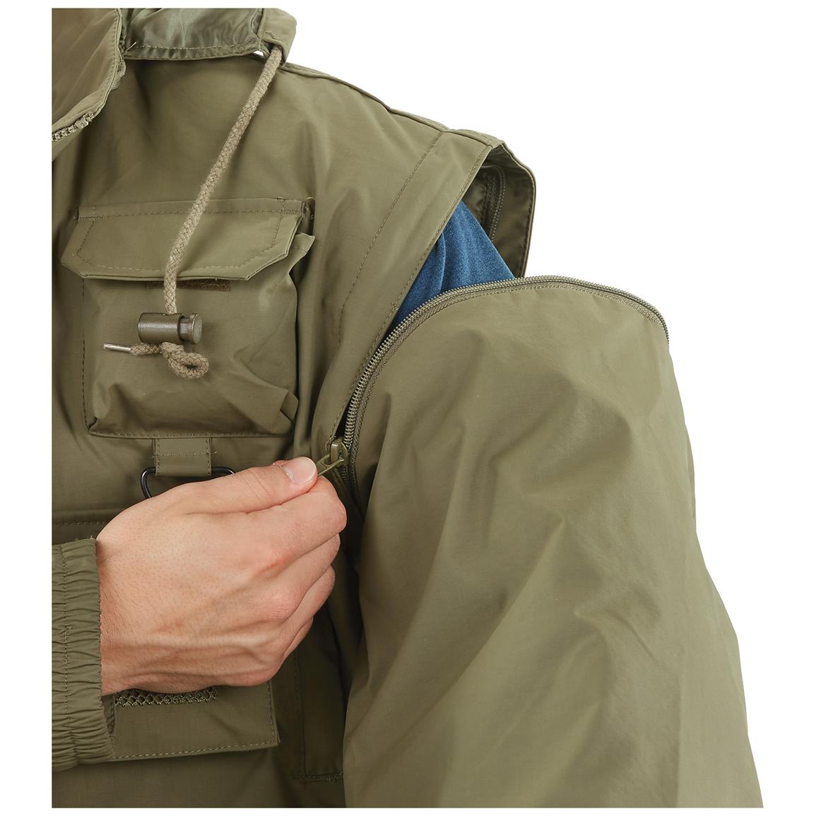 Tactical Duty Waterproof, Windproof Jacket with Zip-off Sleeves ...