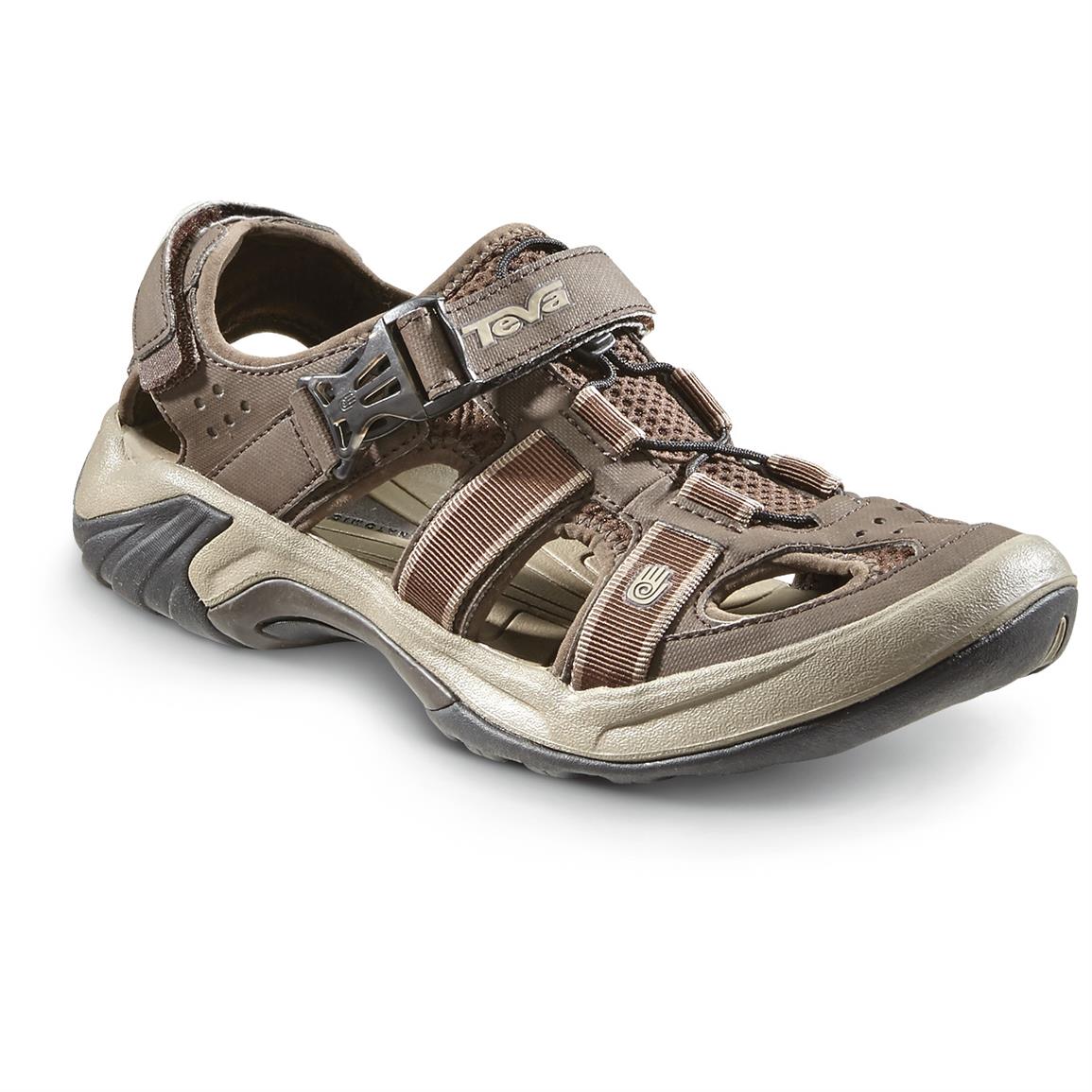 Teva Men's Omnium Sport Sandals, Turkish Coffee - 656502, Sandals at