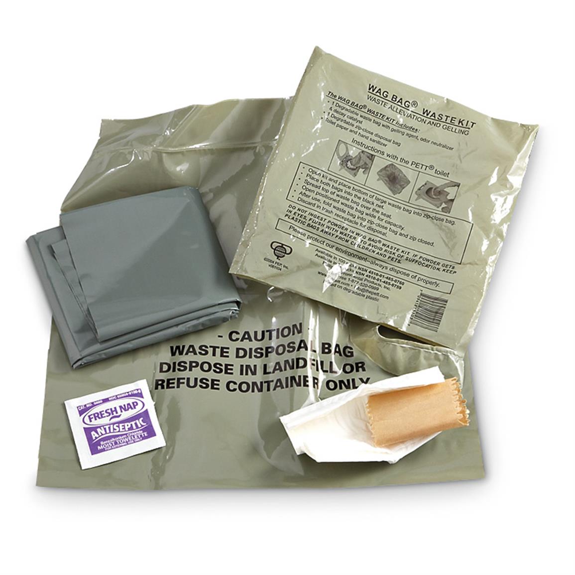 U.S. Military Issue Disposable WAG Bags, 100, New - 657361, First Aid ...