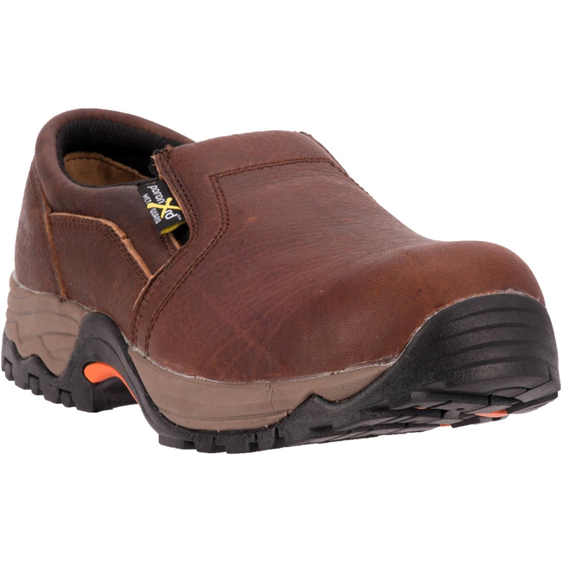 McRae Twin Gore Composite Toe Met Guard Slip-on Work Shoes, Brown ...