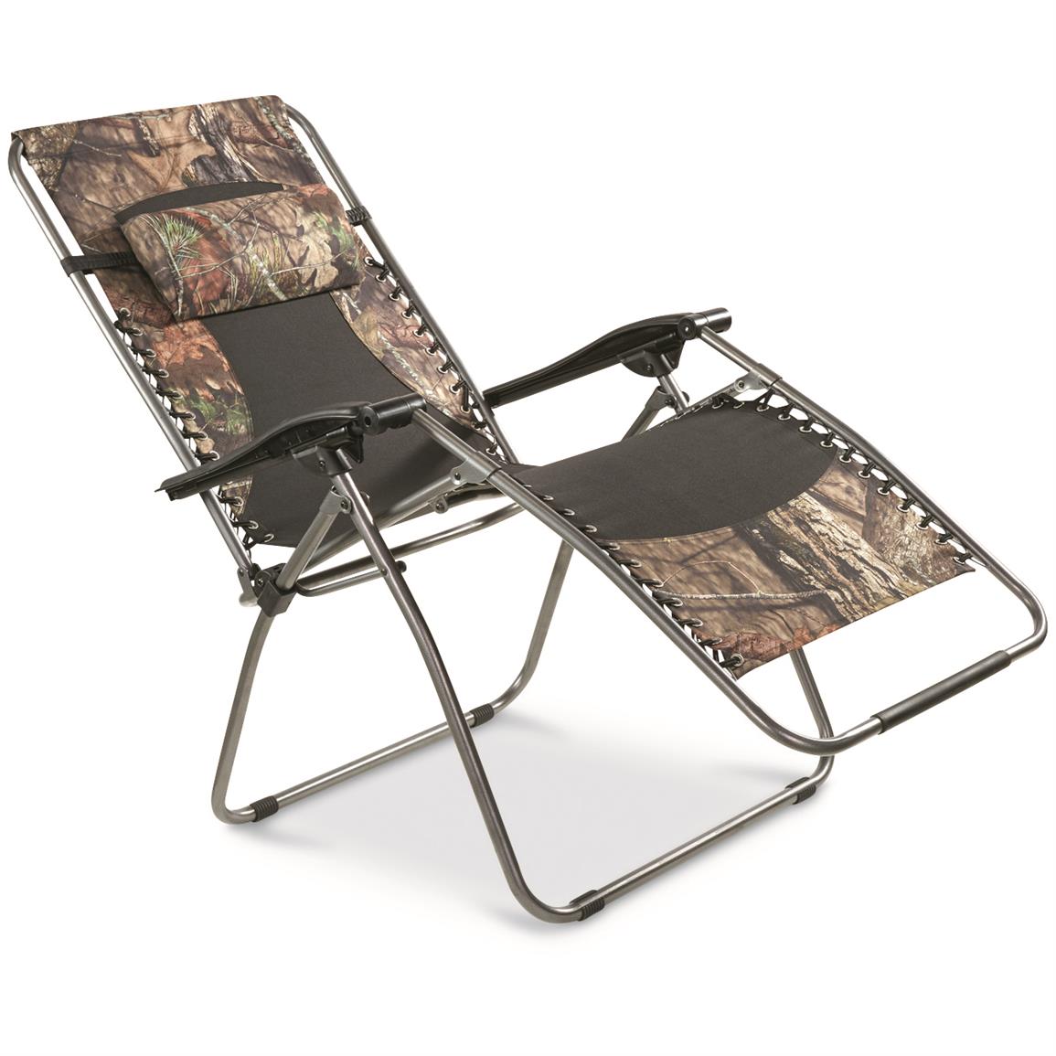 Guide Gear Oversized Mossy Oak Break-Up COUNTRY Zero-Gravity Chair, 500 lb., Mossy Oak Break-Up® COUNTRY™
