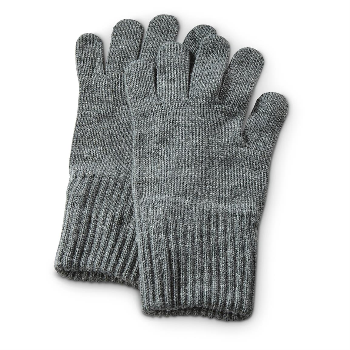 Swiss Military Surplus Wool Gloves, 3 Pack, New