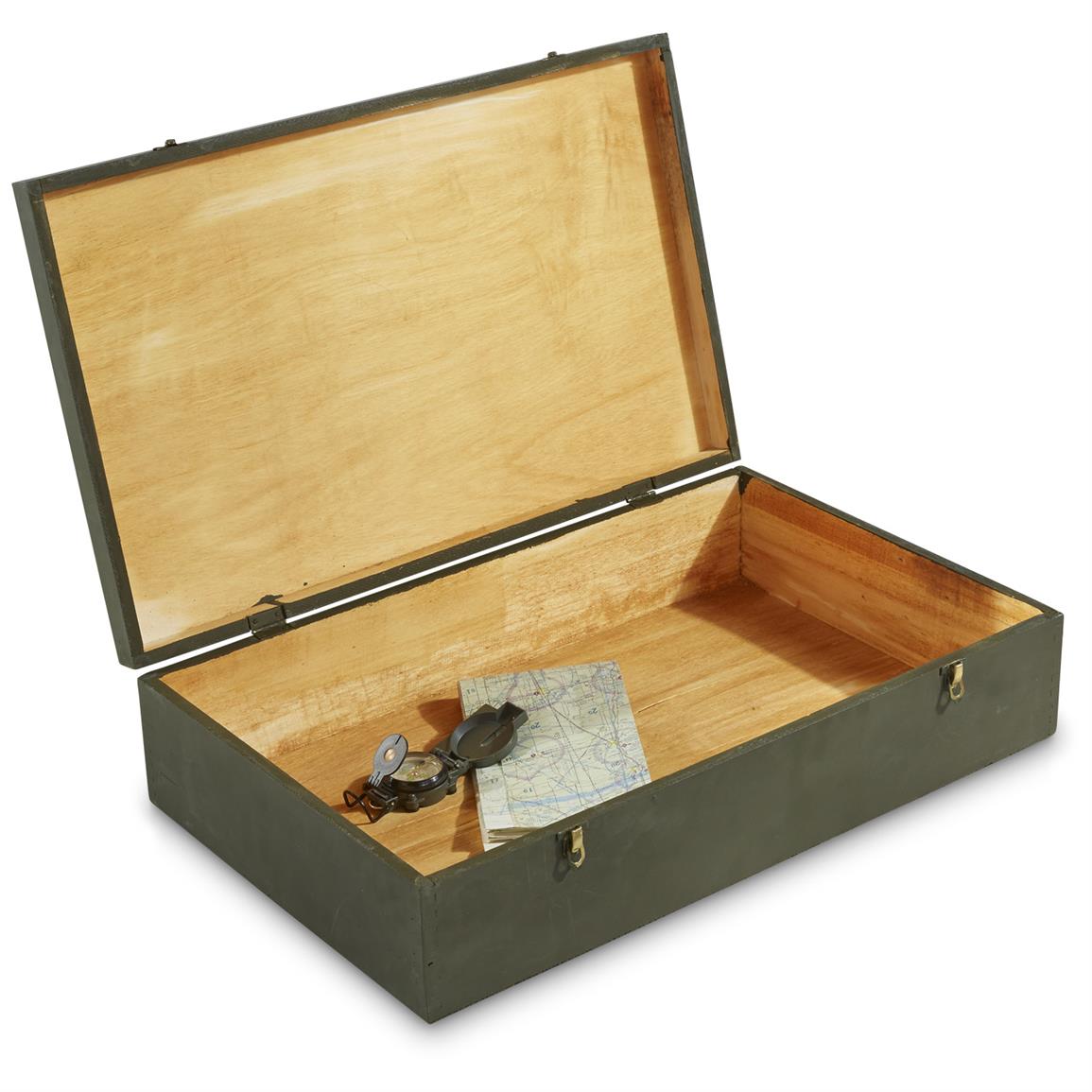 New Italian Military Issue Wooden Storage Box - 658128, Storage Containers At Sportsman'S Guide