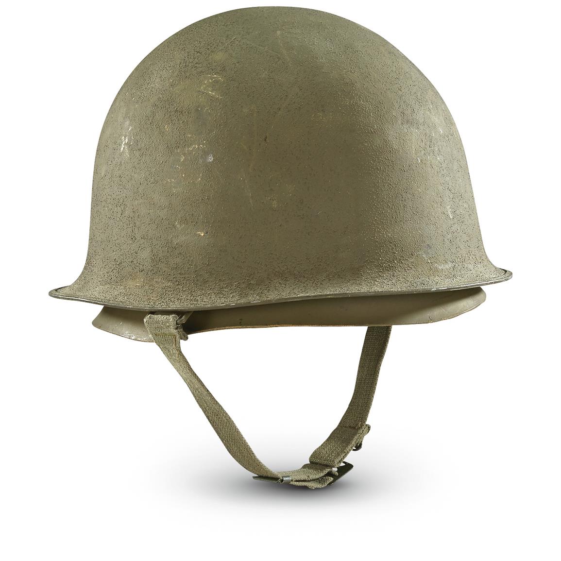 French Army M51 Helmet Without Liner Un-Issued Condition Steel Combat ...