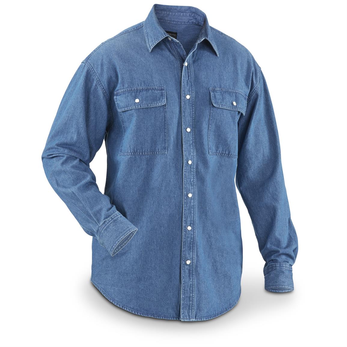 Denim Western Shirt - 660947, Shirts at Sportsman's Guide