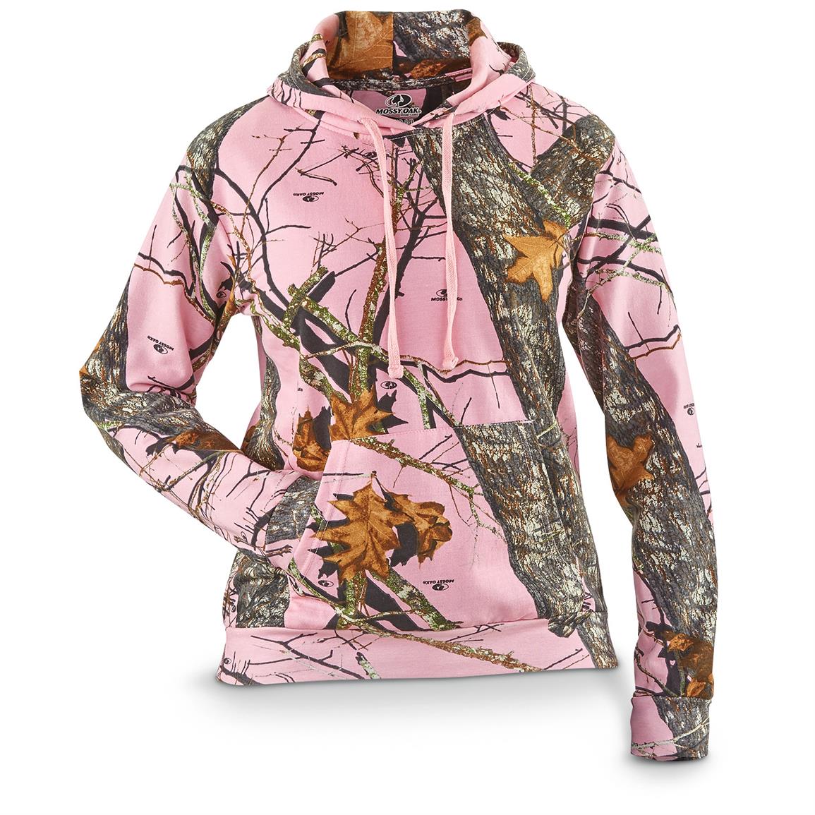 Women's Camo Hoodie, Realtree Fuchsia - 661021, Sweatshirts & Hoodies ...
