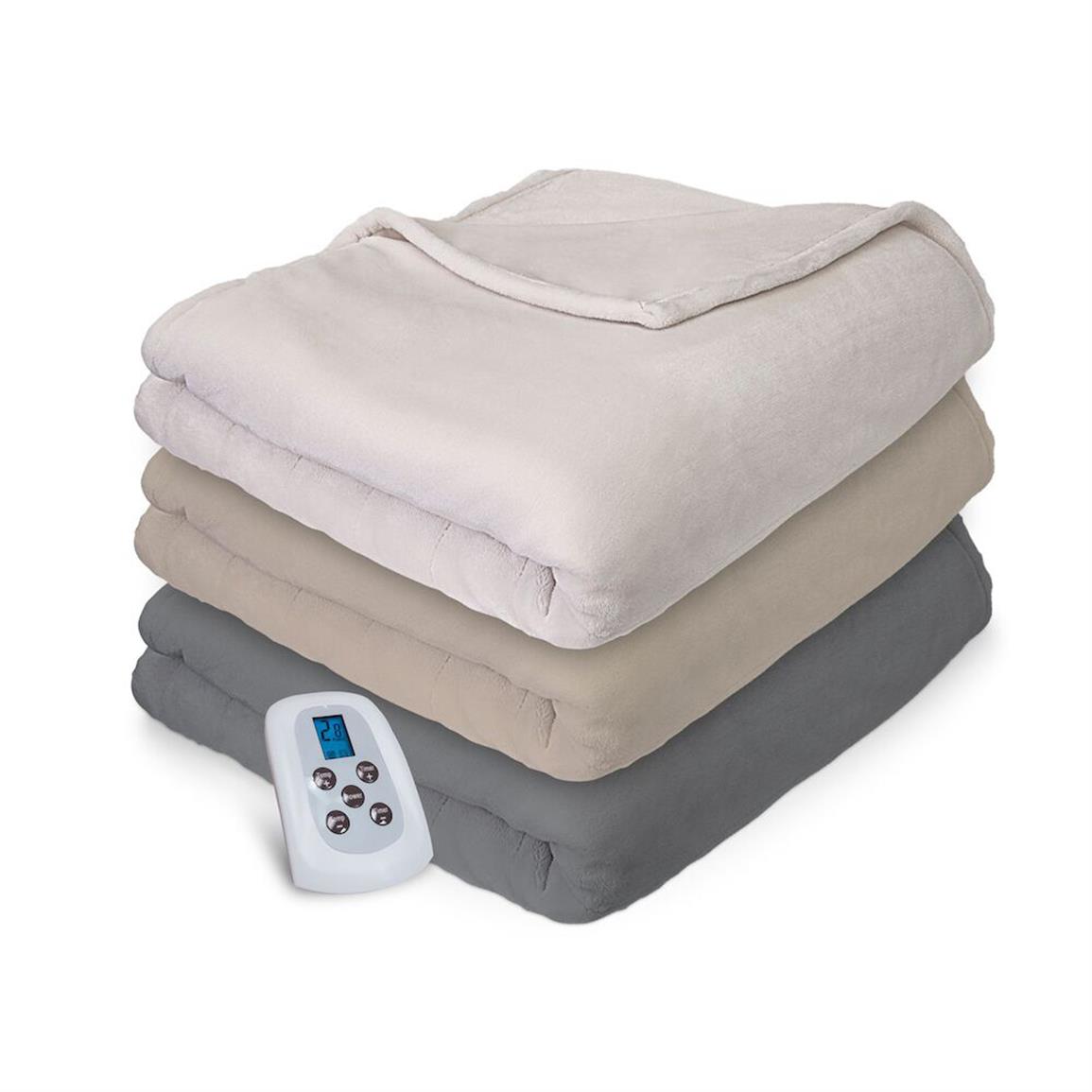 Serta Comfort Plush Electric Blanket - 661076, Blankets & Throws at ...