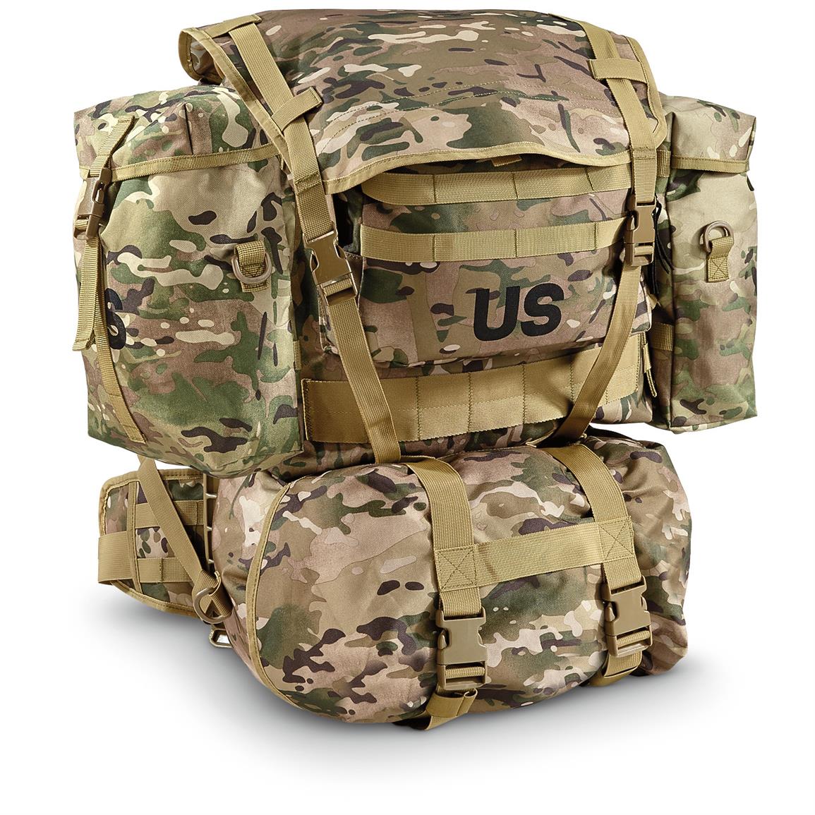 Akmax Military MOLLE Army Large Rucksack With Frame Multicam ...