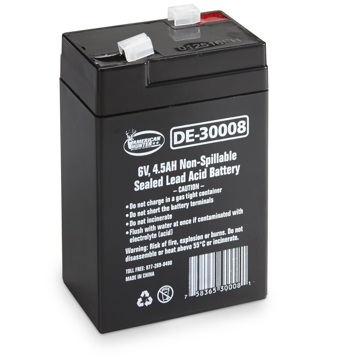 HR Rechargeable Battery 6 Volt 4 5 Amp 661660 Camera Accessories 