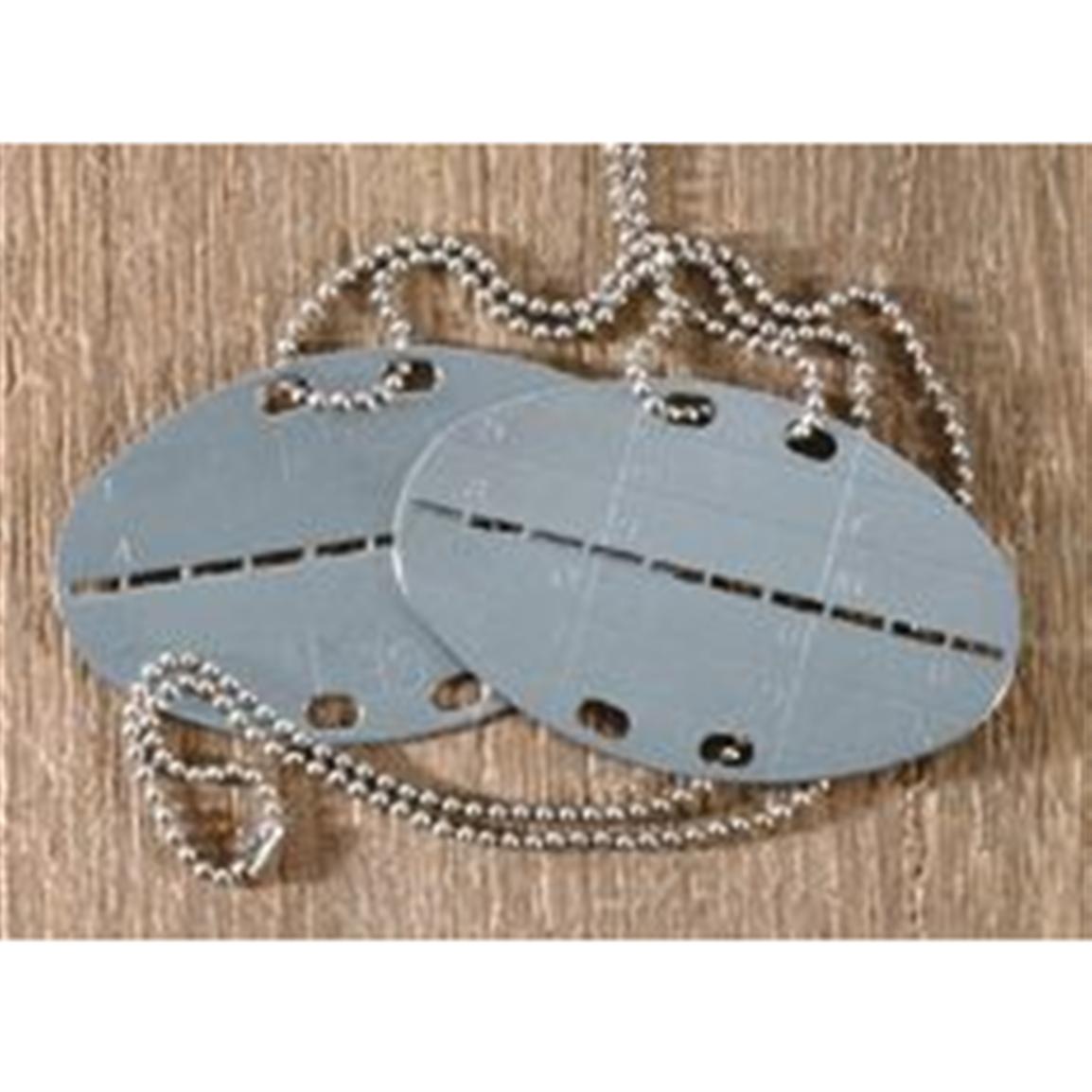 2 Reproduction German WWII Dog Tags - 66270, at Sportsman's Guide