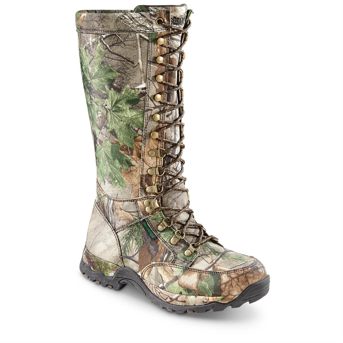 lace up rubber hunting boots
