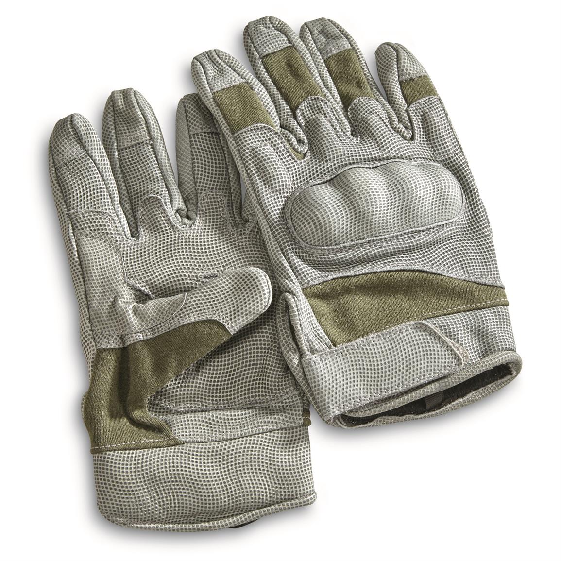 Mil-Tec Military Style Nomex Hard Knuckle Gloves, Foliage