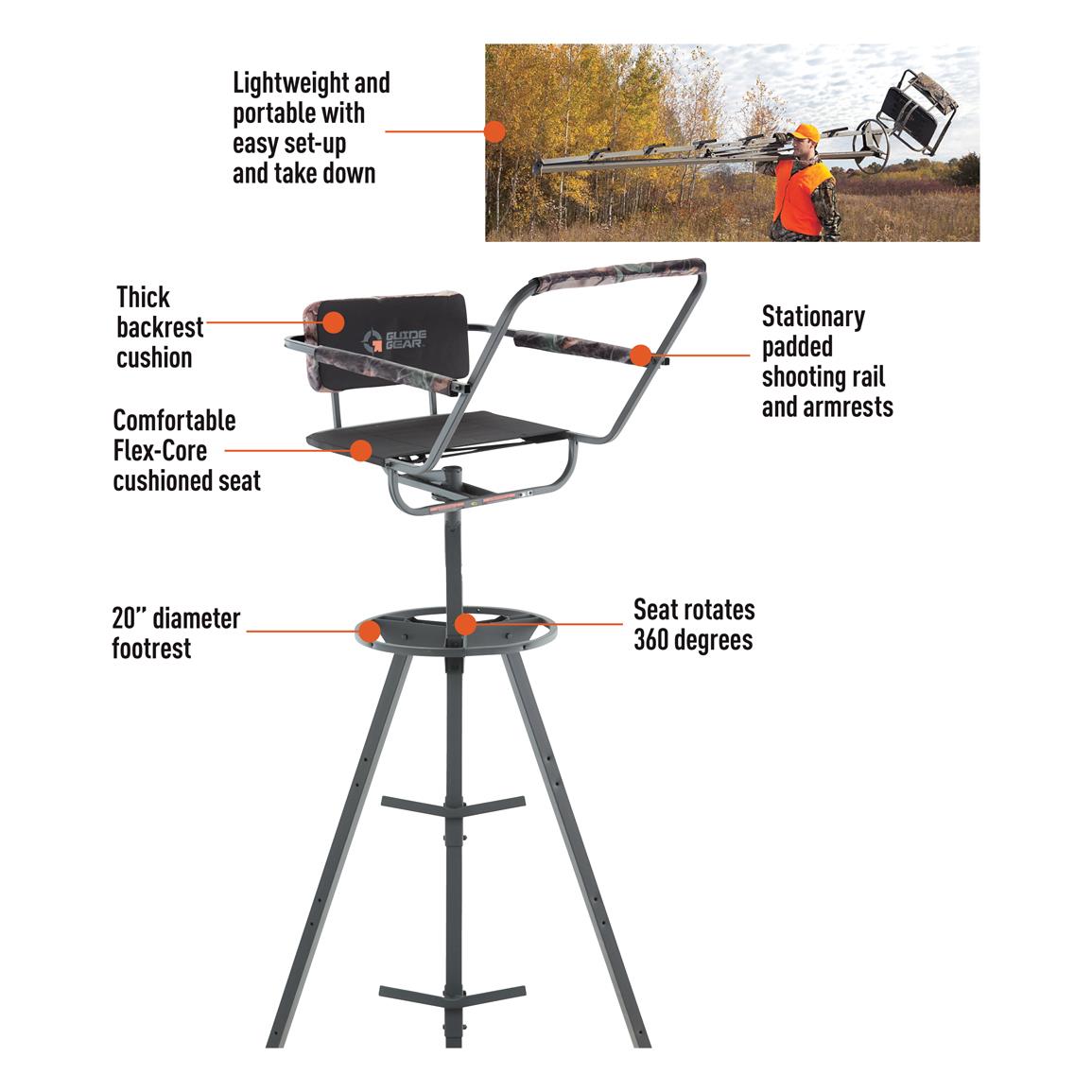 Guide Gear 12′ Tripod Deer Stand Heavyq