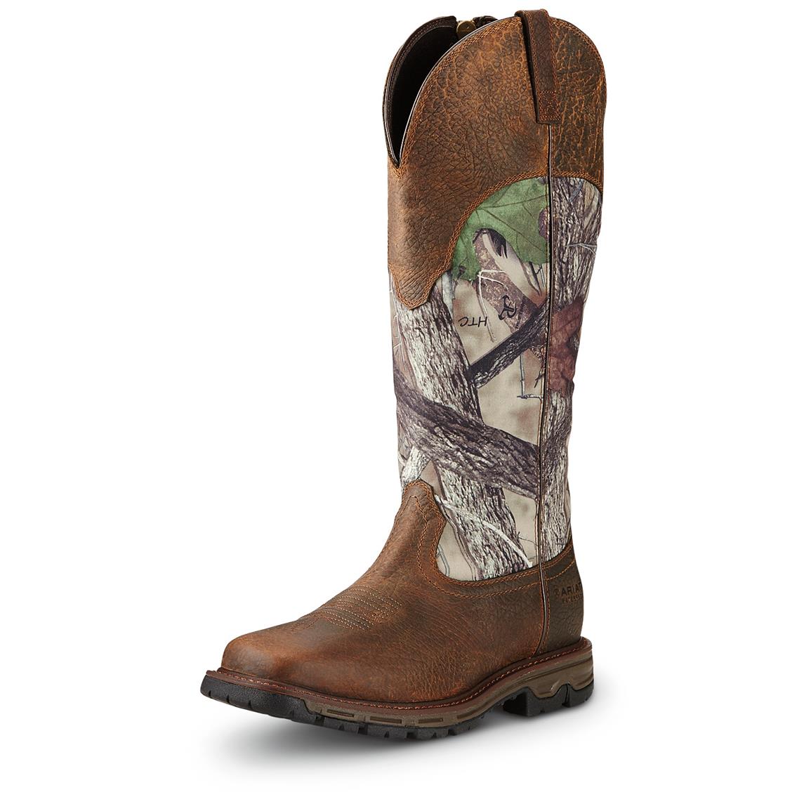 Ariat Men's Conquest H2O Snake Boots, Side Zip, Waterproof ...