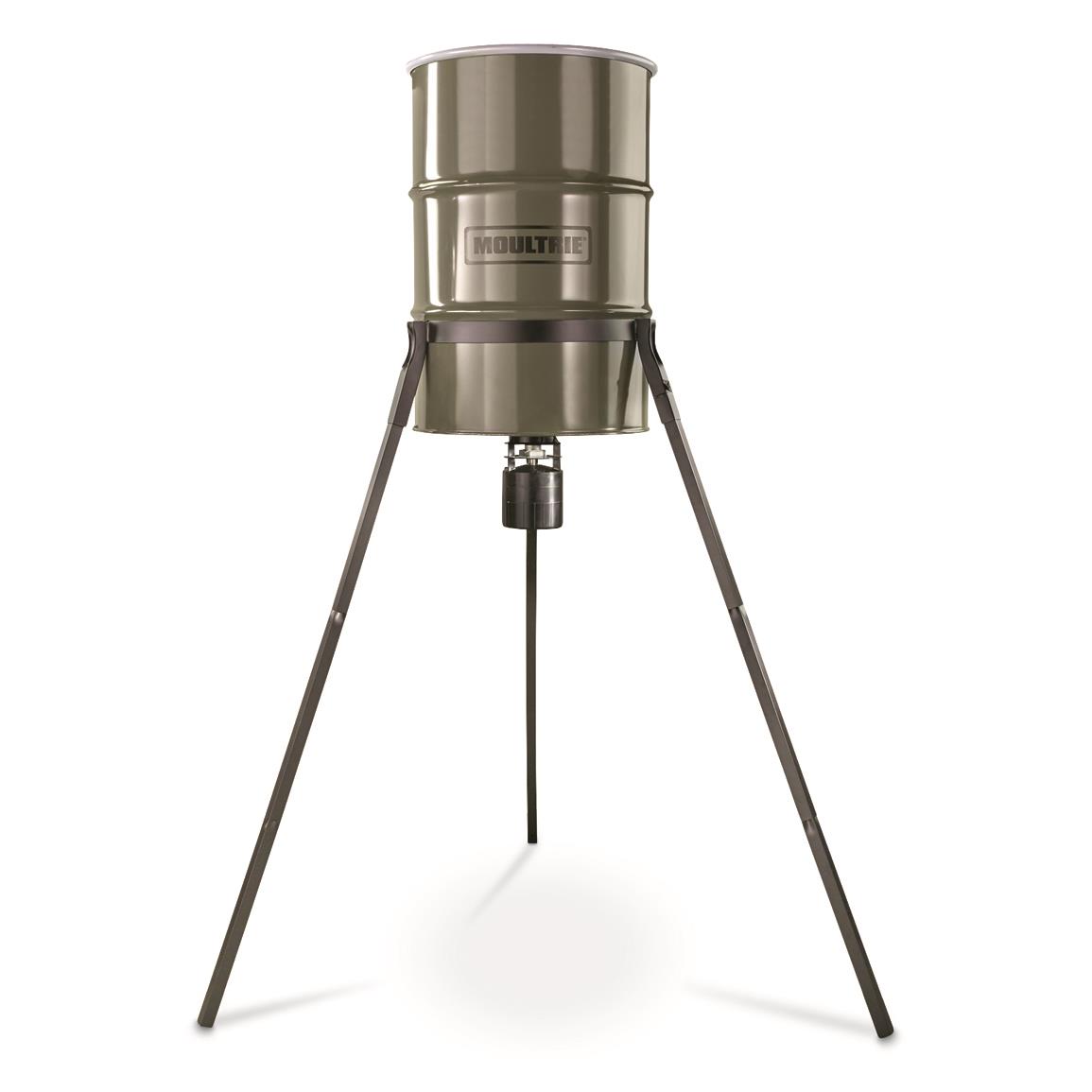 Moultrie 55 Gallon Pro Hunter Tripod Feeder 665301 Feeders At