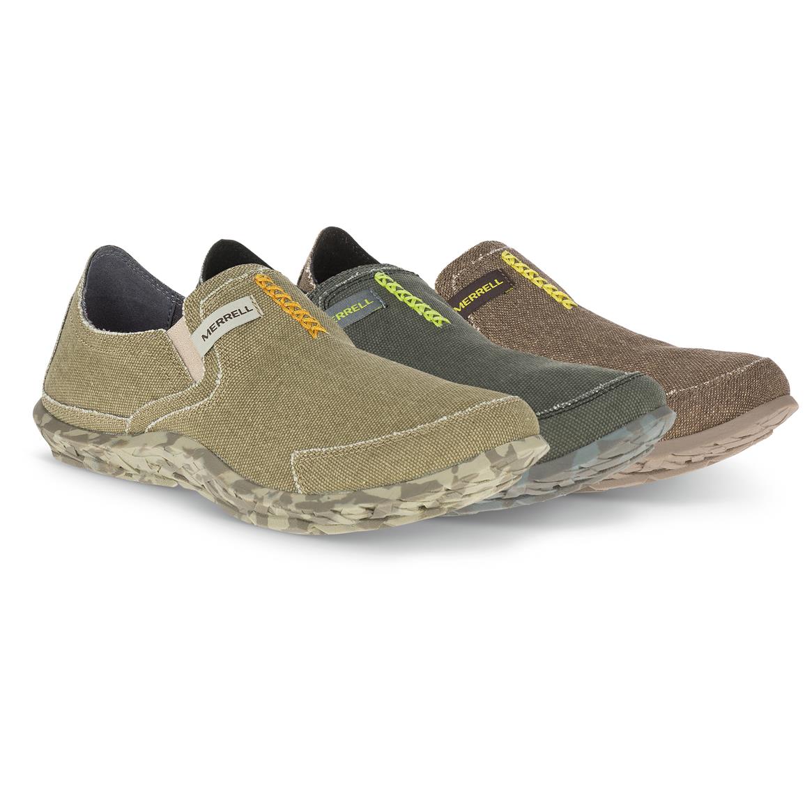 merrell canvas slip on shoes