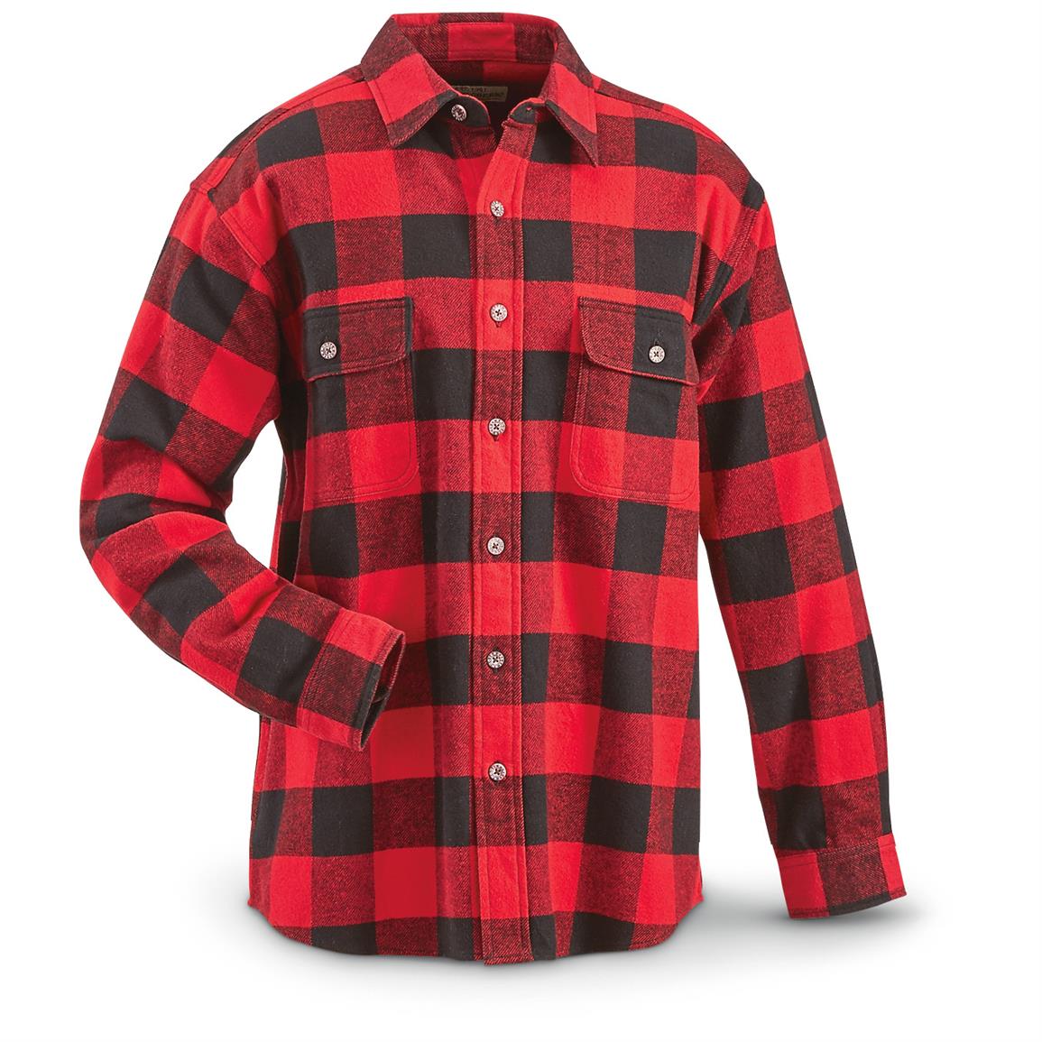Moose Creek Men's Brawny Plaid Flannel Shirt - 665576, Shirts & Polos ...